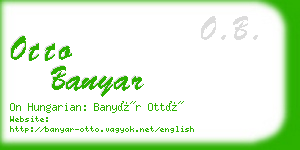 otto banyar business card